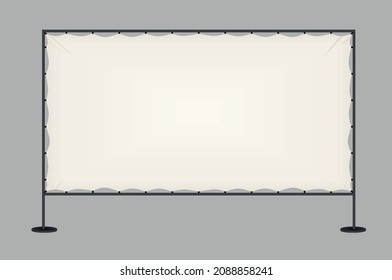 White advertising stand up banner. vector