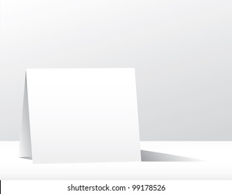  White advertising stand. Vector