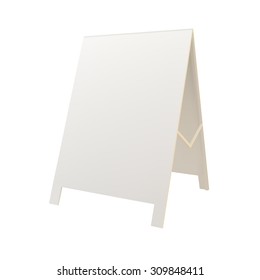 white advertising stand. vector on white background svg