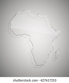 White African continent icon Image. Africa background Picture. Vector Silhouette