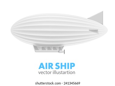 white air ship isolated on white