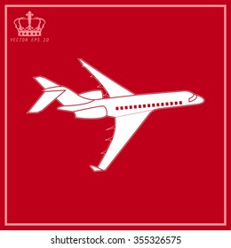 White Airplane Icon