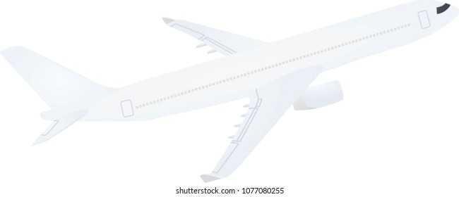 White airplane. vector illustration