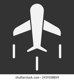 White Airport flat simple icon design vactor illustration