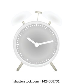 White alarm clock. vector illustration