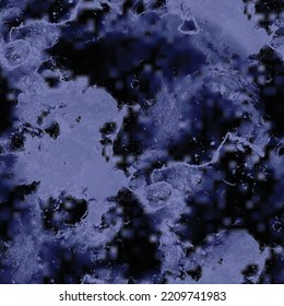 White Alcohol Ink Watercolor. Blue Rock Wall. Blue Seamless Background. Navy Sea Marble Watercolor. Water Color Repeat Ocean. Navy Marble Tile Texture. Ocean Vector Pattern. Vector Seamless Sea Foam