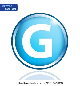 white alphabet on blue background