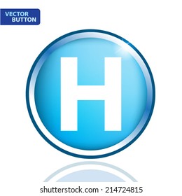 white alphabet on blue background