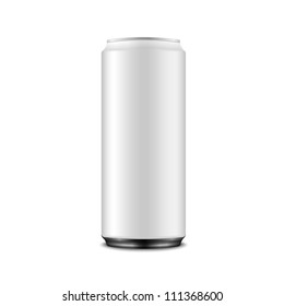 White Aluminum Can: Vector Version svg