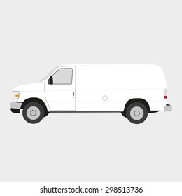 White american delivery van