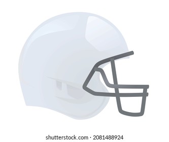 White American football helmet, vector