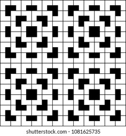White angle brackets or chevron arrows repeating pattern on black background vector. Abstract geometric designs and shapes.