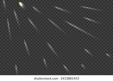 White angle prism rainbow light. Sun rays overlay effect.
