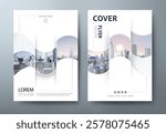 White Annual Report Brochure Design Template. Presentations, Book Covers, and Leaflets