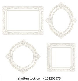 white antique frame.