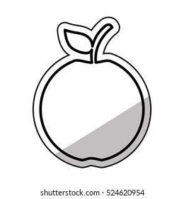 white apple fruit icon vector illustration graphic design