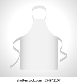 White apron isolated. Vector illustration