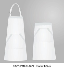 White apron. vector illustration