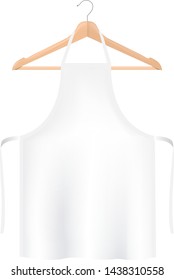 Aprones blancos fondo blanco aislado con malla gradiente, ilustración vectorial