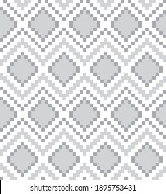 White Argyle, Diamantform, nahtloser Musterhintergrund, geeignet für Modetextilien, Strickwaren, Grafiken