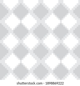 White Argyle, diamond shape seamless pattern background suitable for fashion textile, knitwear, graphics