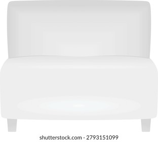 White armless chair. vector illustration