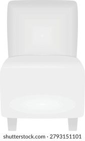 White armless chair. vector illustration