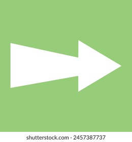 white arrow icon, white arrow isolated on green, arrow icon for your additional design needs, web app symbol direction etc. Vector illustration. Eps file 130.