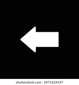 Weißes Pfeilsymbol, weißer Pfeil isoliert auf anderem farbigen Hintergrund. Richtungssymbol Kollektion. Vektorillustration.