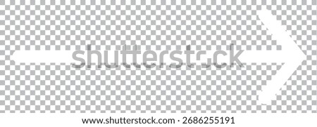 white arrow icon, white arrow isolated on Transparent Background. arrow icon for your additional design needs, web app symbol direction. EPS 10.