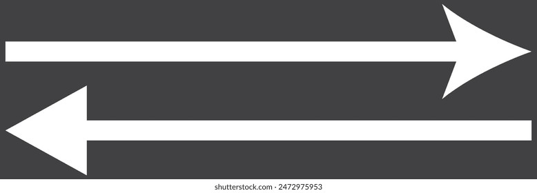 white arrow icon on white background. flat style. white arrow icon for your web site design, logo, app, UI. arrow symbol. arrow sign. 7891