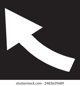 white  arrow icon on  Black background.arrow icon for your web site design,eps10
