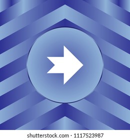 White arrow icon on blue background.