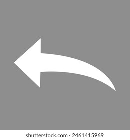 icono de flecha blanca sobre fondo gris. estilo plano. icono de flecha blanca para el diseño del Sitio web, logotipo, App, UI. símbolo de flecha. signo de flecha. Ilustración vectorial. Archivo Eps 113.