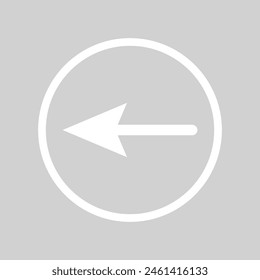 white arrow icon on grey background. flat style. white arrow icon for your web site design, logo, app, UI. arrow symbol. arrow sign. Vector illustration. Eps file 107.
