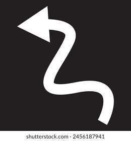 icono de flecha blanca sobre fondo transparente. estilo plano. icono de flecha blanca para el diseño del Sitio web, logotipo, App, UI. símbolo de flecha. signo de flecha.