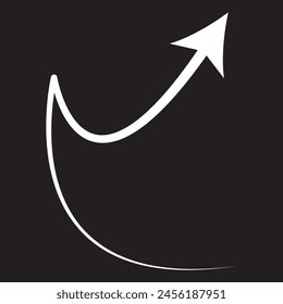 white arrow icon on transparent background. flat style. white arrow icon for your web site design, logo, app, UI. arrow symbol. arrow sign.