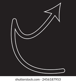 icono de flecha blanca sobre fondo transparente. estilo plano. icono de flecha blanca para el diseño del Sitio web, logotipo, App, UI. símbolo de flecha. signo de flecha.
