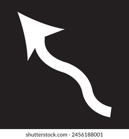 white arrow icon on transparent background. flat style. white arrow icon for your web site design, logo, app, UI. arrow symbol. arrow sign.