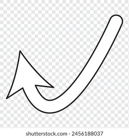 white arrow icon on transparent background. flat style. white arrow icon for your web site design, logo, app, UI. arrow symbol. arrow sign.