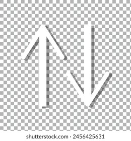 White arrow icon on transparent background. flat style. white arrow icon for your web site design, logo, app, UI. arrow symbol. arrow sign.