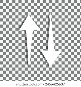 White arrow icon on transparent background. flat style. white arrow icon for your web site design, logo, app, UI. arrow symbol. arrow sign.