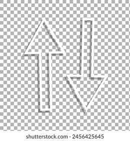 White arrow icon on transparent background. flat style. white arrow icon for your web site design, logo, app, UI. arrow symbol. arrow sign.