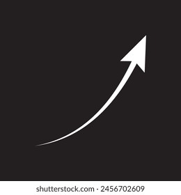 white arrow icon on transparent background. flat style. white arrow icon for your web site design eps 10
