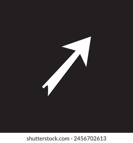 white arrow icon on transparent background. flat style. white arrow icon for your web site design eps 10
