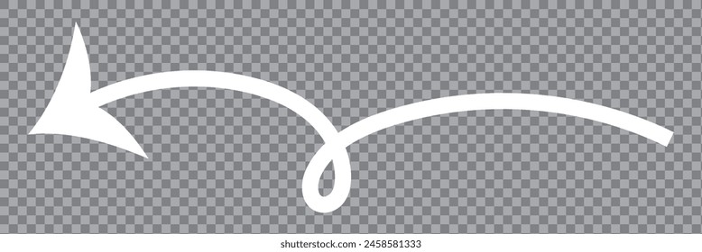 white arrow icon on transparent background. flat style. white arrow icon for your web site design, logo, app.