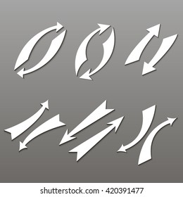 White Arrow Icon Set Vector Stock Vector (Royalty Free) 420391477