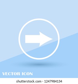White arrow icon symbol vector