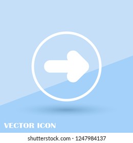 White arrow icon symbol vector