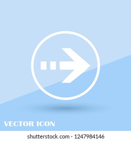 White arrow icon symbol vector